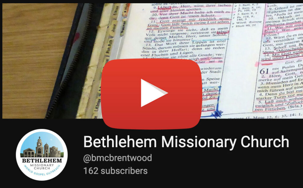 Bethlehem Missionary Youtube